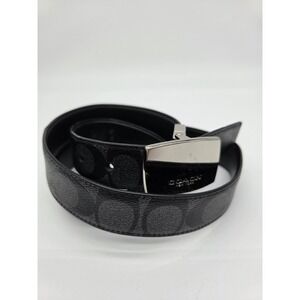 Coach Heritage Cut-to-Size Signature Coated Canvas Reversible Belt 45" Length